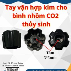 tay vặn hợp kim cho bình nhôm CO2 thủy sinh